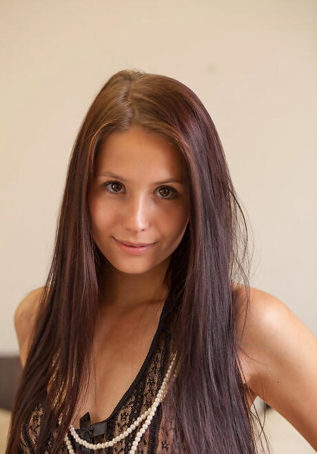 Rangy brunette young Vanessa Angel makes some foot fetish action 